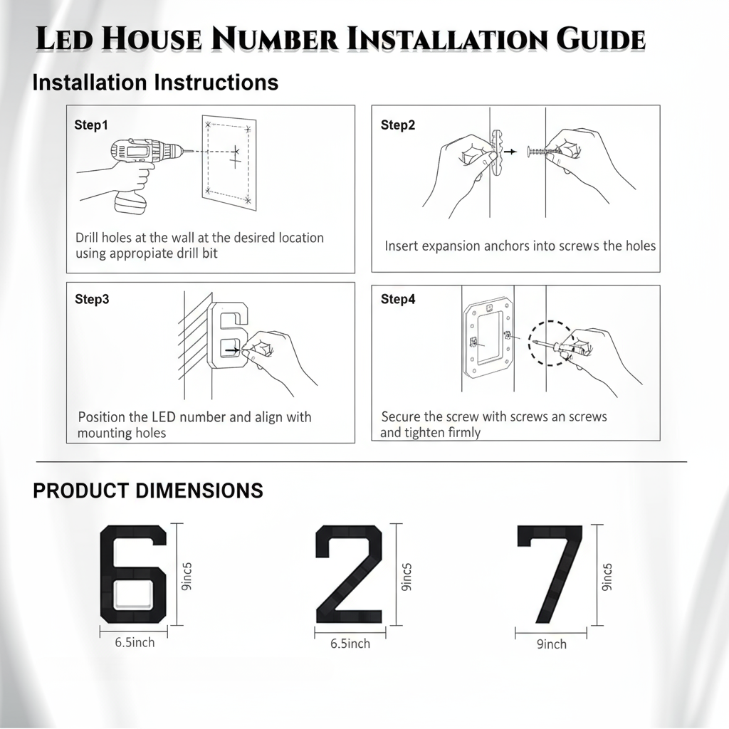 🌍Earth Day Solar Sale🌍 Solar Lighted House Number - Waterproof LED Address Sign
