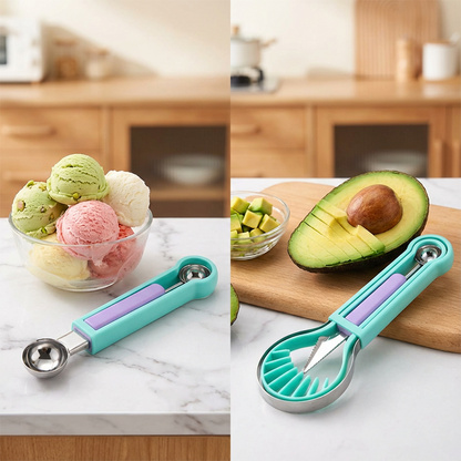 The 3-in-1 Multi-Function Melon Ball Scoop & Carving Knife Set