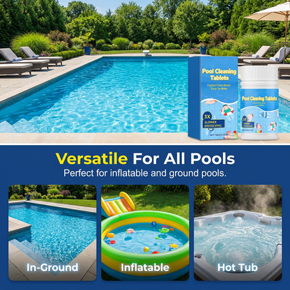🔥Last Day 50% OFF🏊‍♂️Pool Cleaning Tablets for Crystal Clear Water