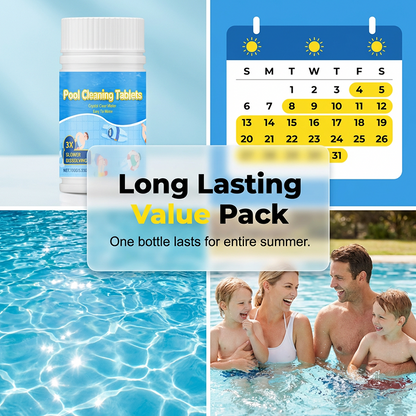 🔥Last Day 50% OFF🏊‍♂️Pool Cleaning Tablets for Crystal Clear Water